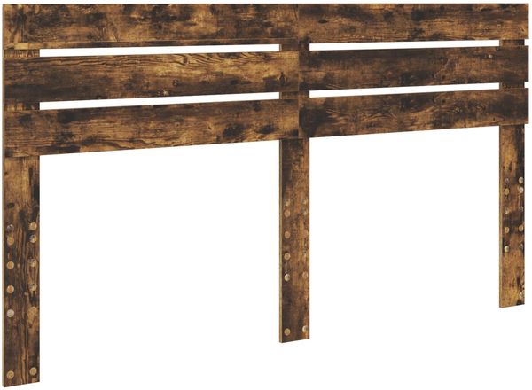vidaXL Bettrahmen Geräucherte Eiche 200 x 200 cm Massives Kiefernholz 3411379 Bild 6