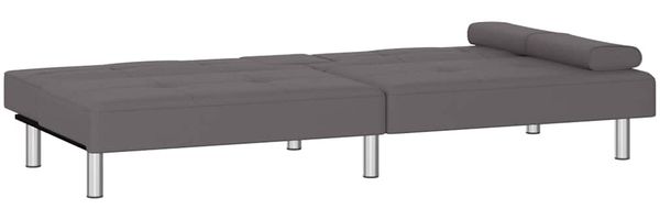 vidaXL Schlafsofa mit Getränkehaltern Grau Kunstleder 351928 Bild 6