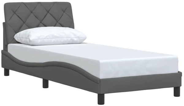 vidaXL Bettgestell ohne Matratze Dunkelgrau 80x200 cm Stoff 3310560 Bild 2