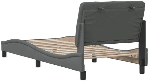 vidaXL Bettgestell ohne Matratze Dunkelgrau 80x200 cm Stoff 3310560 Bild 8