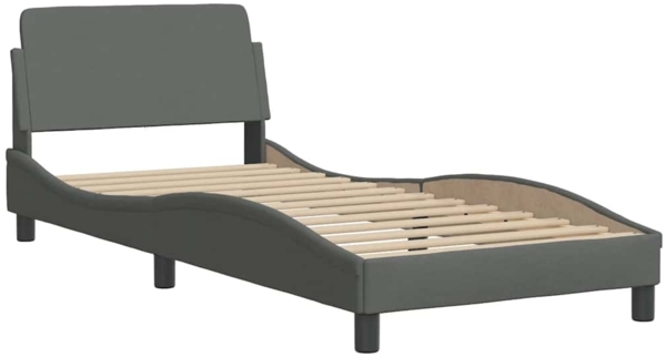 vidaXL Bettgestell ohne Matratze Dunkelgrau 80x200 cm Stoff 3310560 Bild 5