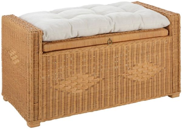 Home affaire Sitztruhe Schönerempfang (Rattan-Bank, OTTOs Choice), Belastbar bis max. 80 Kg, mit Stauraum
