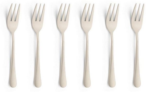 Amefa AUSTIN Kuchengabel Set 6-teilig PVD champagner mattiert