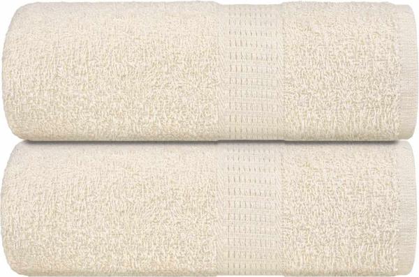 vidaXL Gästetücher 2 Stk. Creme 30x50 cm 360 g/m² 100% Baumwolle 136995