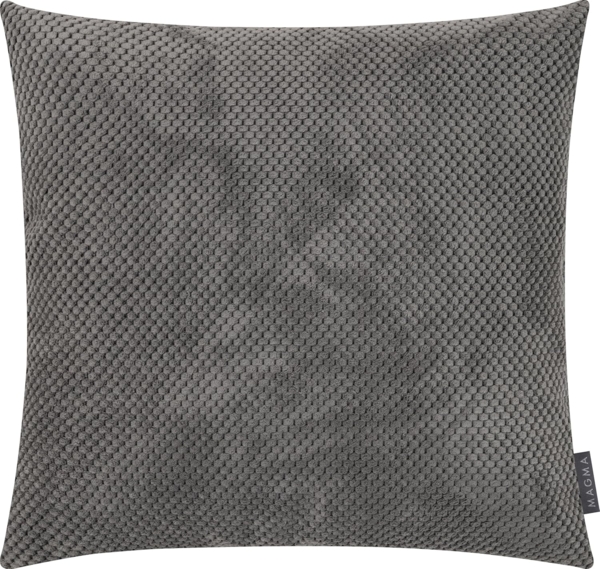 MAGMA Kissenhülle COMODO - ca. 40 x 40 cm weich plüsch kuschelig mittelgrau