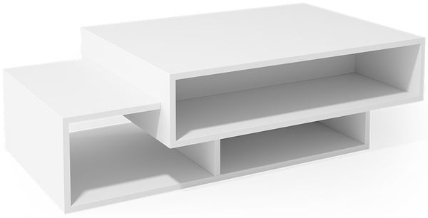 Couchtisch Bari Weiß 105 x 60 cm Vicco