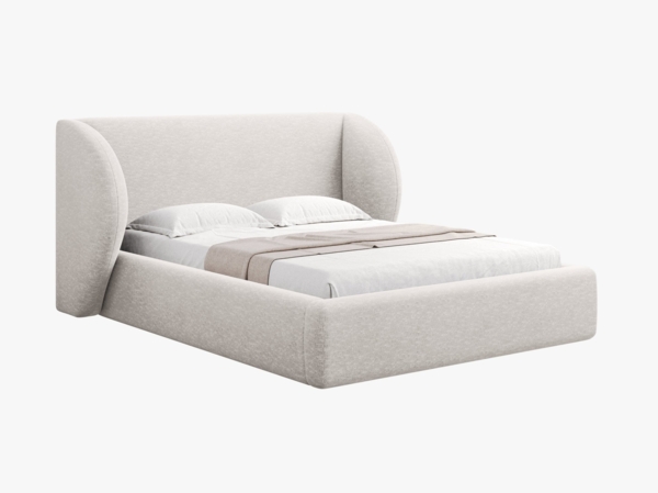 Micadoni Polsterbett Miley Chenille Haga Hellgrau 160x200