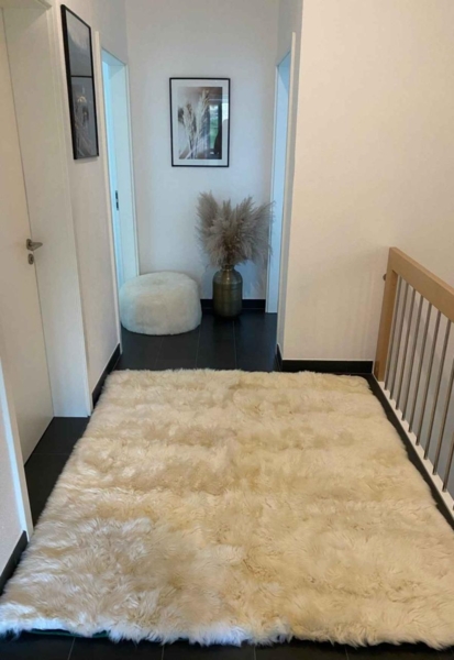 Lammfell Teppich Merino Champagner 200 x 100 cm Bild 3