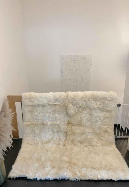 Lammfell Teppich Merino Champagner 200 x 100 cm Bild 5