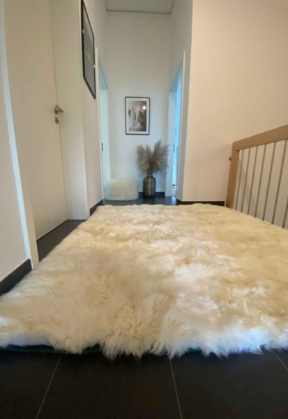 Lammfell Teppich Merino Champagner 200 x 100 cm Bild 4