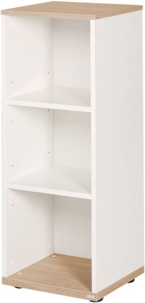 roba Seitenregal 'Pia' aus Holz - BxTxH: 30 x 32 x 90,5 - Weiß / San Remo Eiche