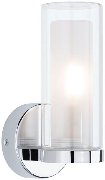 Paulmann 71076 Wandleuchte Luena Glas Chrom einfacher Lichtaustritt IP44