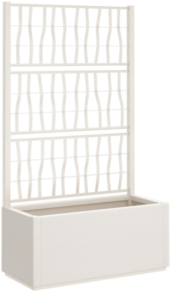 vidaXL Pflanzkübel mit Rankgitter Weiß 80x36x140 cm PP 368779