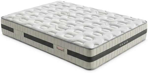 Duérmete Online Viskoelastische Matratze Oasis | Taschenfedern | optimaler Komfort und hervorragende Anpassungsfähigkeit | Höhe 28 cm | mittlere Festigkeit | milbendicht, antibakteriell und