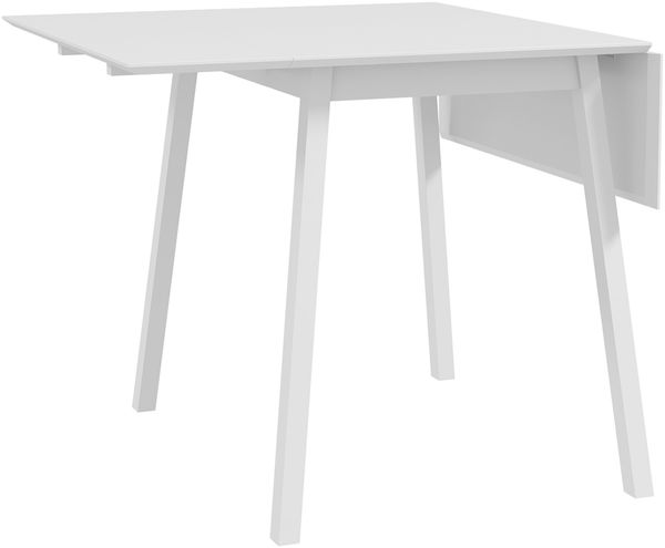 Esstisch klappbar, Küchentisch für 2-4 Personen, Klapptisch, Esszimmertisch aus Holz, für kleine Räume, 110 x 86 x 75 cm, Weiß