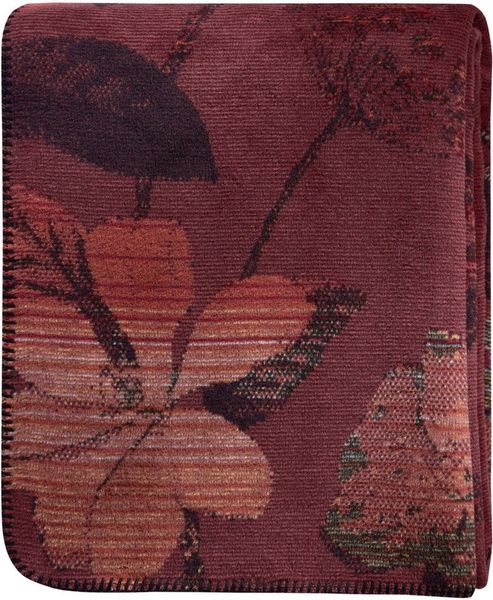 Wohndecke Velvet Bloom mit geketteltem Zierstich, Biederlack, Made in Germany