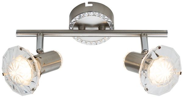 LED Deckenstrahler Kristall Design, Spots beweglich, L 26 cm