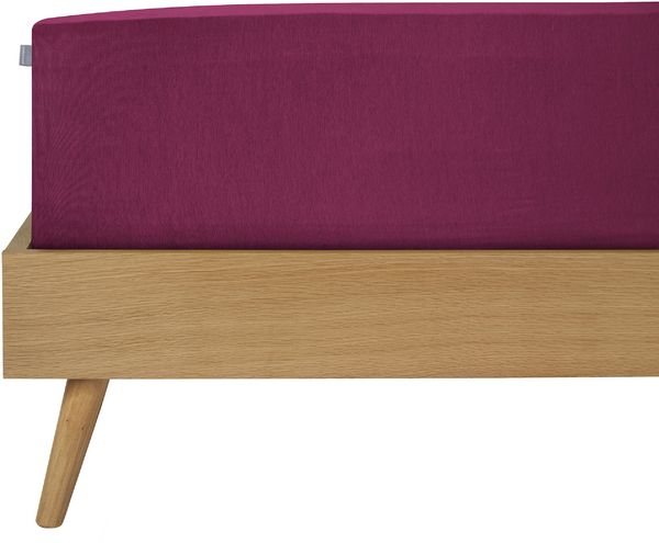 Schiesser Spannbettlaken Jessi - Edeljersey - 100 x 200 cm - Beere