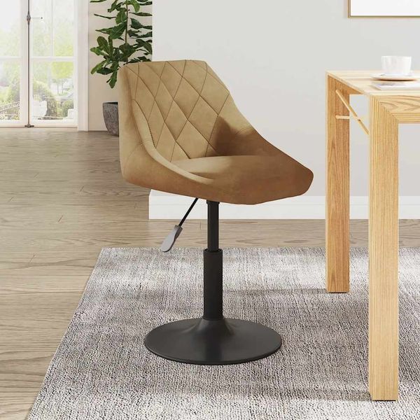 vidaXL Barhocker Braun Samt 335314