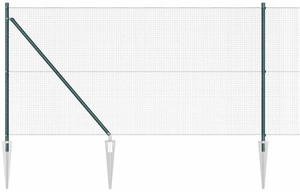 vidaXL Schweißdrahtzaun mit Spikes 100 x 1 m PVC-beschichteter Stahl 3352146 Bild 7