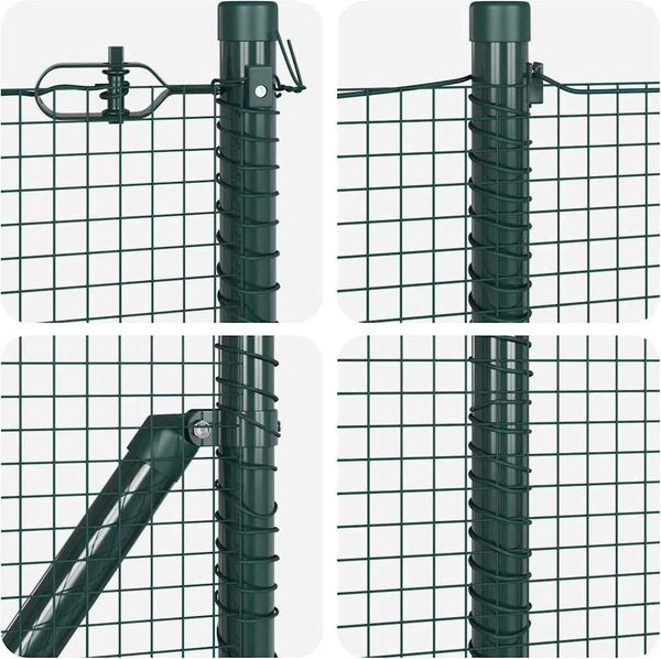 vidaXL Schweißdrahtzaun mit Spikes 100 x 1 m PVC-beschichteter Stahl 3352146 Bild 8