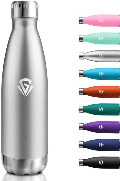 Thermosflasche 750ml, Wasserflasche Doppelwandig BPA-Frei, Trinkflasche Edelstahl, Trinkflasche Kohlensäure Geeignet, Isolierflasche Auslaufsicher für Schule, Fitness, Laufen, Sprudel, Gym, Reisen