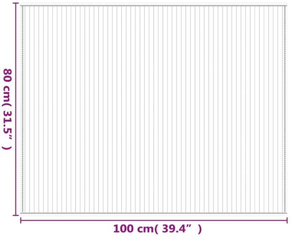vidaXL Teppich Rechteckig Grau 80x100 cm Bambus 376904 Bild 8