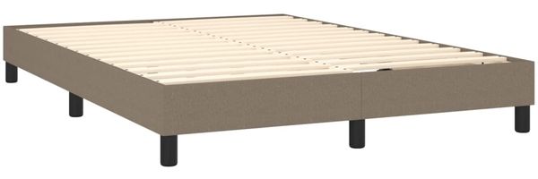 vidaXL Boxspringbett mit Matratze Taupe 140x200 cm Stoff 3140381 Bild 4