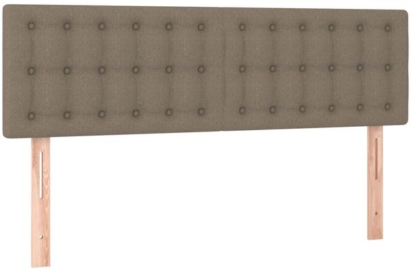 vidaXL Boxspringbett mit Matratze Taupe 140x200 cm Stoff 3140381 Bild 6