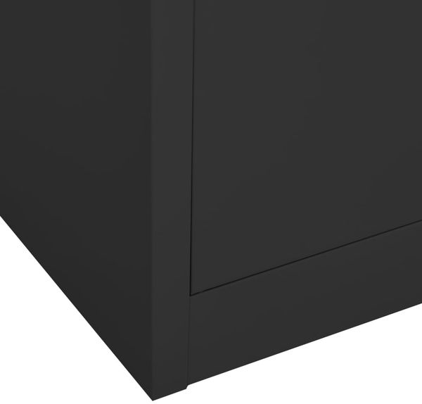 vidaXL Büroschrank Anthrazit 90x40x180 cm Stahl gehärtetes Glas 336424 Bild 7