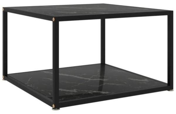 vidaXL Beistelltisch Schwarz 60 x 60 x 35 cm Hartglas [322890]