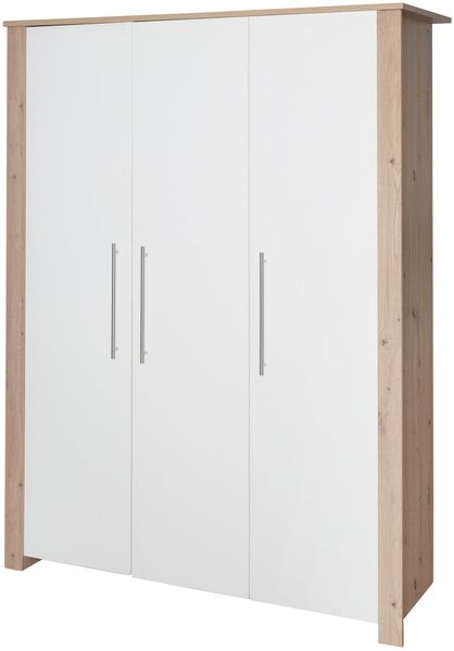 roba Kleiderschrank 'Malo' - 3-türig - HxBxT: 190 x 118 x 52 cm - Softclose-Technik - Weiß / Natur