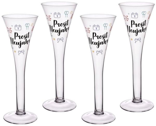 4er Set Sektglas "Prosit Neujahr" 260 ml