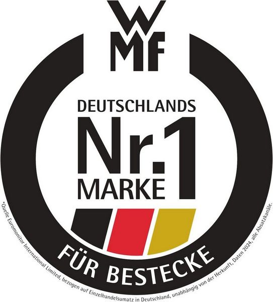 WMF Besteck-Set Boston in edler Optik, ergonomische Haptik, Messer mit Wellenschliff (24-tlg), 6 Personen, Cromargan® Edelstahl Rostfrei 18/10, optimale Schärfe, rostfrei, edel, hochwertiger Besteckkasten