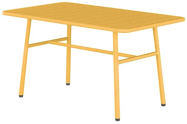 Vente-unique - MIRMANDE Gartensitzgruppe Metall Gelb - B 50 cm x H 47 cm x L 89 cm