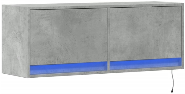 vidaXL TV-Wandschrank mit LED-Beleuchtung Betongrau 100x31x35 cm 852365 Bild 2