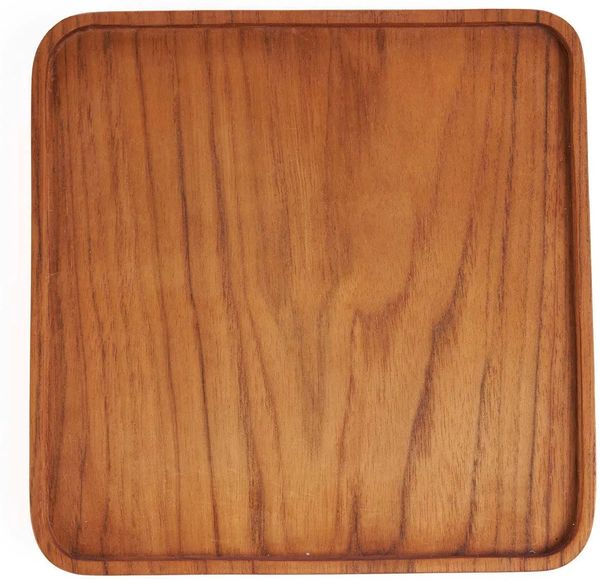 Der Teak Square Teller - Natur - M - Natürlich - 20x20x2cm