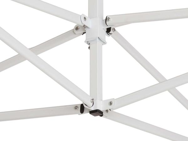 3x3 m Faltpavillon, ECONOMY Stahl 30mm, Seitenteile mit Sprossenfenstern, schwarz Bild 5