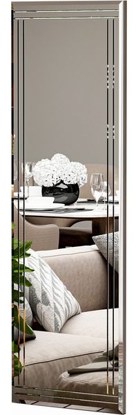 ibonto GARDEROBENSPIEGEL Transparent Ankleidespiegel Wandspiegel (H 120 x T 120 x B 40 cm)