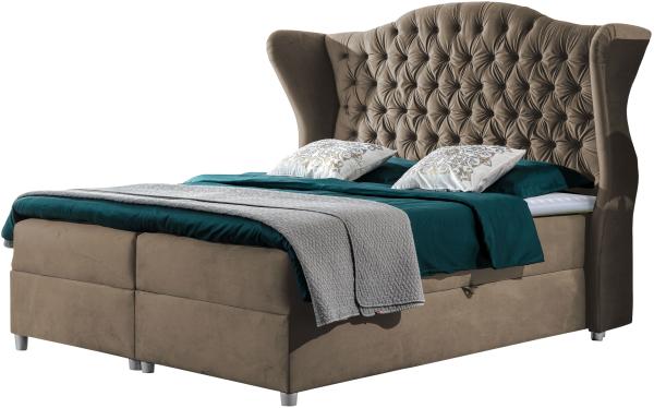 Boxspringbett Caltha, braun, 180x200 cm