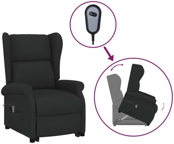 vidaXL Aufstehsessel Schwarz Stoff [289732]