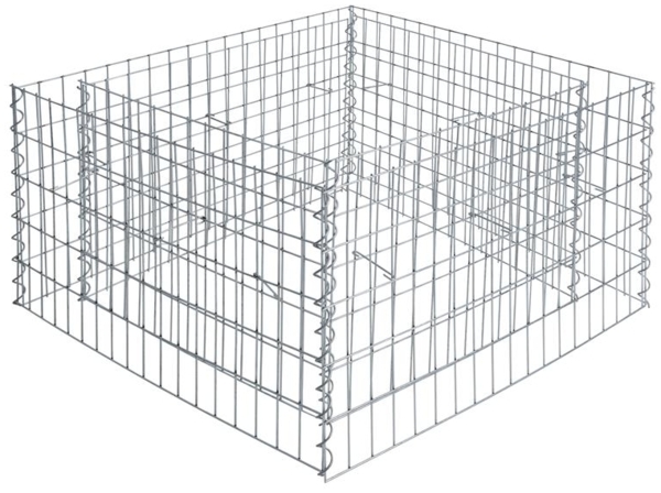 Gabionenhochbeet Hochbeet Gabione 90 x 90 x 50 cm Pflanzkorb Drahtgitter Steinkorb