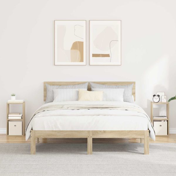 vidaXL Nachttisch 2 pcs Sonoma-Eiche 25,5 x 22 x 49,5 cm Holzwerkstoff 8000601