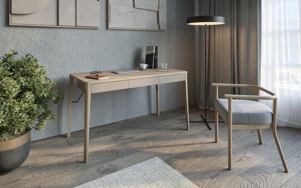 yourhouse24 Schreibtisch MATCH MK-01 3s mit Schubladen Beige