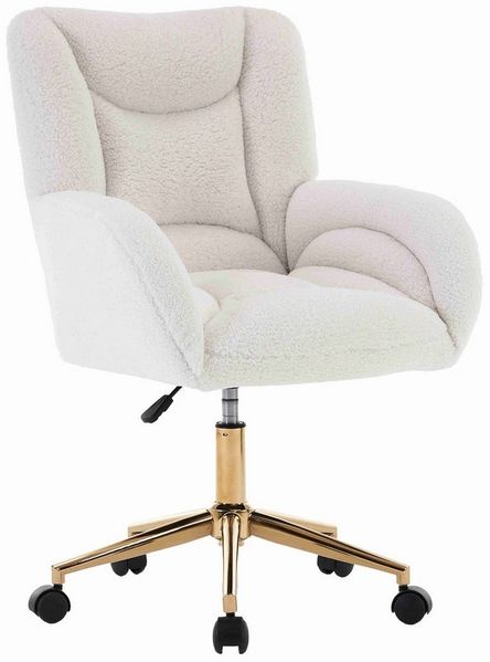 BlingBin Drehstuhl Höhenverstellbarer Relaxsessel (1 St), Ergonomisch, 360° drehbar, goldene Metallbeine, bequemer Samtbezug