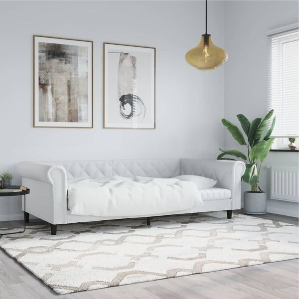 vidaXL Tagesbett Weiß 100x200 cm Kunstleder 354231