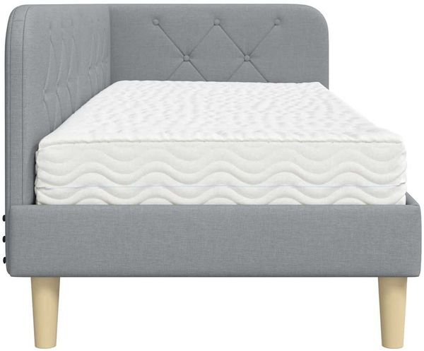 vidaXL Eckbettgestell Hellgrau 80 x 200 cm Stoff 3394101 Bild 8