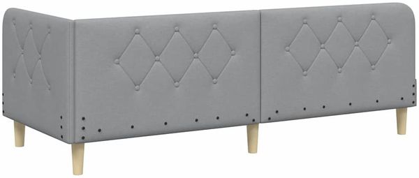 vidaXL Eckbettgestell Hellgrau 80 x 200 cm Stoff 3394101 Bild 9