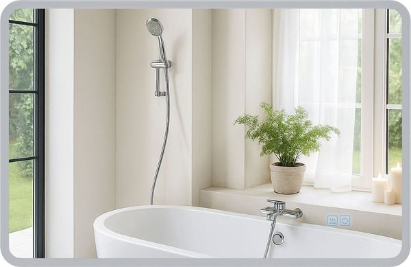 Badspiegel WIEN 70x100 ohne Bluetooth - 100x3,5x70cm, Glas, Klarglas | Badezimmerspiegel Wandspiegel