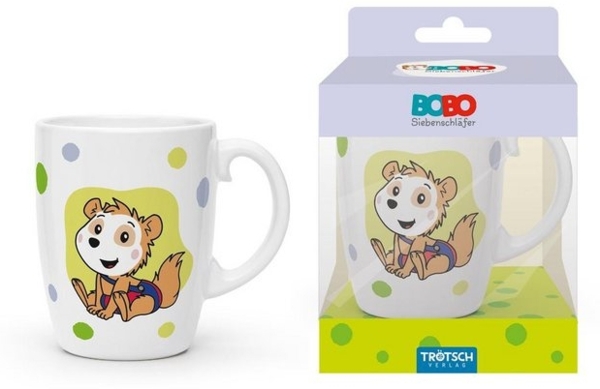Trötsch Verlag Tasse Bobo Siebenschläfer - Kindertasse Punkte grün (6er-VE) Bild 2